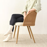 Grasse Rattan Upholstered Dining Chair (Set of 2)