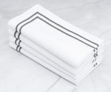 Gray Double Line Embroidery Napkins