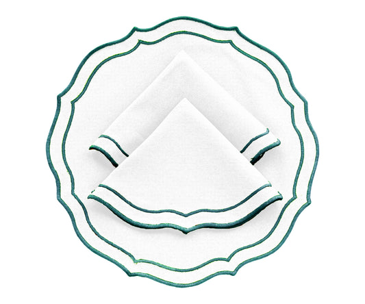 Green Scalloped Placemats