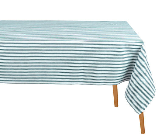 Green Striped Tablecloth
