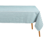 Green Striped Tablecloth