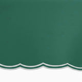 Green Cotton Tablecloth - Scalloped Edge