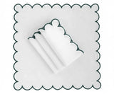 Linen Cloth Napkins - Scalloped