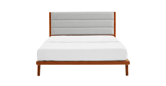 Mercury Upholstered Queen Platform Bed, Amber