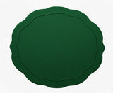 Green Oval Placemats - Embroidered