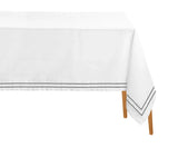Embroidered Tablecloth - Grey