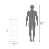 40" High Wall Cabinet, Vertical Wall-Mounted Storage Tower with 4 Spacious Shelves, Slim Bathroom Organizer for Toiletries & Towels, Space-Saving Modern Cabinet, Easy Assembly