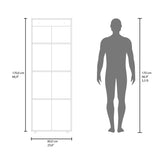 Home 3-Door Closet System with Five Interior Shelves and Hanging Rod, Freestanding Bedroom Storage Organizer, Clothes and Shoes Organizer for Utility or Laundry Rooms, Modern Wardrobe Furniture