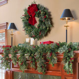 24 Inch Pre-lit Classic Christmas Wreath