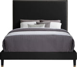 Harlie Velvet Bed - Chic Contemporary Design with Elegant Brass Nailheads & Sophisticated Style