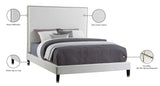 Harlie Velvet Bed - Chic Contemporary Design with Elegant Brass Nailheads & Sophisticated Style