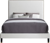 Harlie Velvet Bed - Chic Contemporary Design with Elegant Brass Nailheads & Sophisticated Style