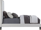 Harlie Velvet Bed - Chic Contemporary Design with Elegant Brass Nailheads & Sophisticated Style