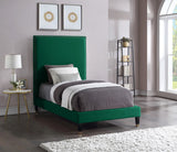Harlie Velvet Bed - Chic Contemporary Design with Elegant Brass Nailheads & Sophisticated Style