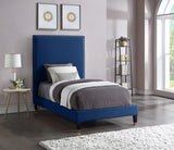 Harlie Velvet Bed - Chic Contemporary Design with Elegant Brass Nailheads & Sophisticated Style