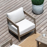 PEAKHOME Harmonti Patio 3-Piece Aluminum Club Conversation Set With Side Table