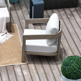 PEAKHOME Harmonti Outdoor Aluminum Club Chair With Cushions Set of 2