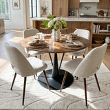 Harold & Edwin 40'' Modern Round Dining Table Set for 4 (5-Piece)