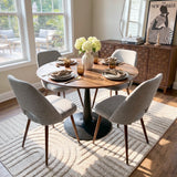 Harold & Edwin 40'' Modern Round Dining Table Set for 4 (5-Piece)