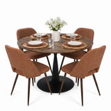 Harold & Edwin 40'' Modern Round Dining Table Set for 4 (5-Piece)