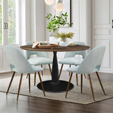 Harold & Edwin 40'' Modern Round Dining Table Set for 4 (5-Piece)