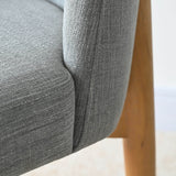 Havana Linen Upholstered Dining Chair with Solid Wood Legs (Set of 8)