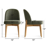 Havana Linen Upholstered Dining Chair with Solid Wood Legs (Set of 8)