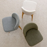 Havana Linen Upholstered Dining Chair with Solid Wood Legs (Set of 8)