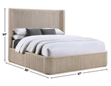 Henry Reeded Queen Bed, Tan Finish