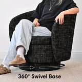 Hera Upholstered Swivel Barrel Chair (1-Piece)