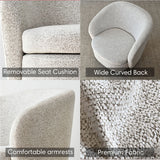 Hera Upholstered Swivel Barrel Chair (1-Piece)