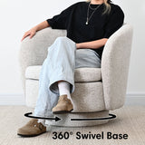 Hera Upholstered Swivel Barrel Chair (1-Piece)