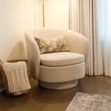 Hera Upholstered Swivel Barrel Chair (1-Piece)