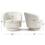 Hera Upholstered Swivel Barrel Chair (1-Piece)