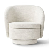 Hera Upholstered Swivel Barrel Chair (1-Piece)