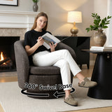 Hera Upholstered Swivel Barrel Chair (1-Piece)