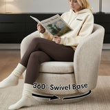 Hera Upholstered Swivel Barrel Chair (1-Piece)
