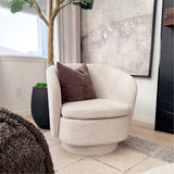 Hera Upholstered Swivel Barrel Chair (1-Piece)