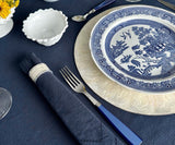 Navy Blue Double Hemstitch Napkins