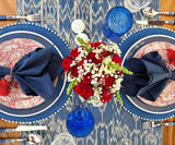 Navy Blue Double Hemstitch Napkins