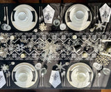 Black Tablecloth - Hemstitched