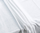 Cotton Linen Tablecloth - White Hemstitched