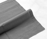 Grey Cotton Napkins - Hemstitch