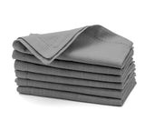 Grey Cotton Napkins - Hemstitch