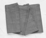 Grey Cotton Napkins - Hemstitch