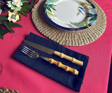 Navy Blue Hemstitch Napkins