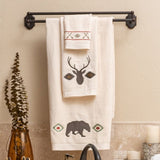 Aztec Bear 3PC Towel Set, Cream, 2 MOQ