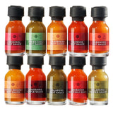 Gourmet Hot Sauce Sampler Gift Set of 10, Flavors Include Habanero