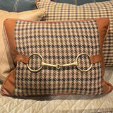 Houndstooth Snaffle Bit Pillow