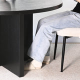 Houston 52" Round Solid Wooden Dining Table with Cross Pedestal